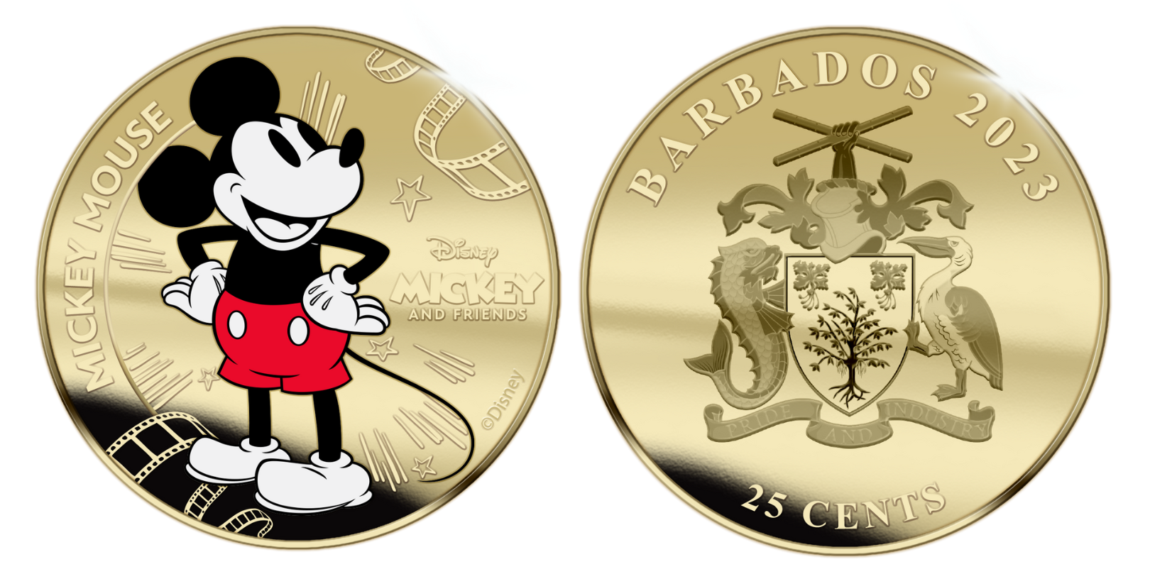 Mickey Mouse Forgyldt medalje Mickey and Friends PPU